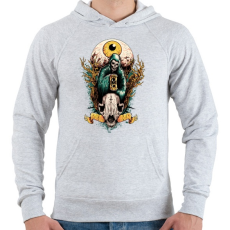 PRINTFASHION Halál szeme - Férfi kapucnis pulóver - Sport szürke
