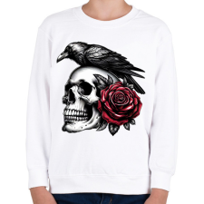 PRINTFASHION Halálfej - Gyerek pulóver - Fehér gyerek pulóver, kardigán