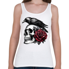 PRINTFASHION Halálfej - Női atléta - Fehér