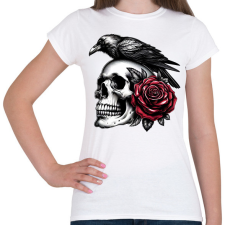 PRINTFASHION Halálfej - Női póló - Fehér női póló