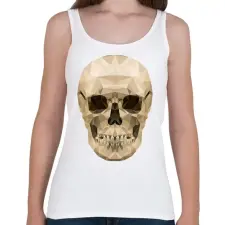 PRINTFASHION Halálfejes póló - Női atléta - Fehér női trikó