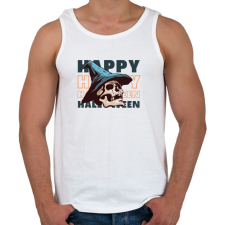 PRINTFASHION Haláli Halloween - Férfi atléta - Fehér atléta, trikó