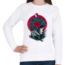 PRINTFASHION Halálmadár - Női pulóver - Fehér női pulóver, kardigán