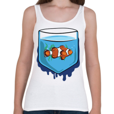 PRINTFASHION Halas zsebminta - Női atléta - Fehér