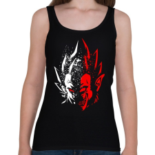 PRINTFASHION Half Supermonkey - Női atléta - Fekete női trikó