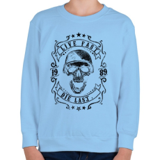 PRINTFASHION Halj meg utolsónak - Gyerek pulóver - Világoskék