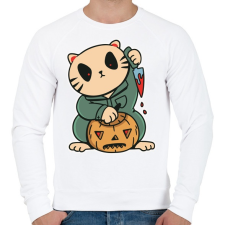 PRINTFASHION Hallooween story - Férfi pulóver - Fehér férfi pulóver, kardigán