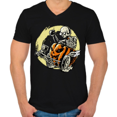 PRINTFASHION Halloracerween - Férfi V-nyakú póló - Fekete