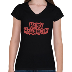 PRINTFASHION Halloween 5 - Női V-nyakú póló - Fekete