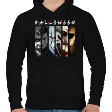 PRINTFASHION Halloween - A legjobbak - Férfi kapucnis pulóver - Fekete