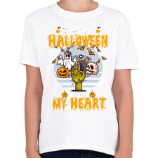 PRINTFASHION Halloween a szívemben - Gyerek póló - Fehér gyerek póló