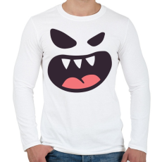 PRINTFASHION Halloween arc - Férfi hosszú ujjú póló - Fehér