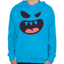 PRINTFASHION Halloween arc - Gyerek kapucnis pulóver - Azúrkék gyerek pulóver, kardigán