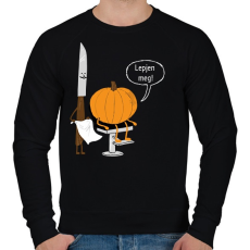 PRINTFASHION Halloween barber - Férfi pulóver - Fekete