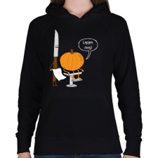 PRINTFASHION Halloween barber - Női kapucnis pulóver - Fekete női pulóver, kardigán