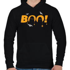 PRINTFASHION Halloween Boo! - Férfi kapucnis pulóver - Fekete férfi pulóver, kardigán