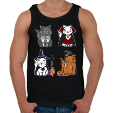 PRINTFASHION halloween cicák - Férfi atléta - Fekete atléta, trikó