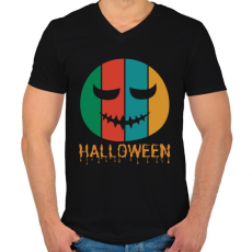 PRINTFASHION Halloween colors - Férfi V-nyakú póló - Fekete