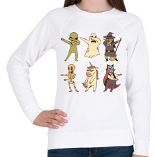 PRINTFASHION Halloween csapat - Női pulóver - Fehér női pulóver, kardigán