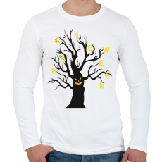 PRINTFASHION Halloween fa - Férfi hosszú ujjú póló - Fehér