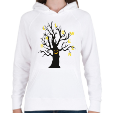 PRINTFASHION Halloween fa - Női kapucnis pulóver - Fehér női pulóver, kardigán