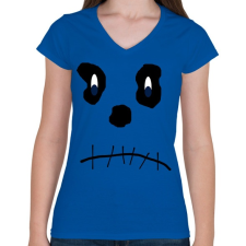 PRINTFASHION halloween face - Női V-nyakú póló - Királykék női póló