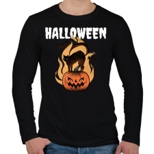 PRINTFASHION HALLOWEEN - Férfi hosszú ujjú póló - Fekete férfi póló