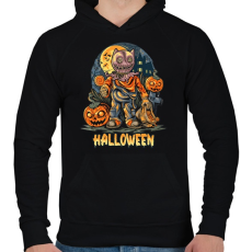 PRINTFASHION Halloween - Férfi kapucnis pulóver - Fekete