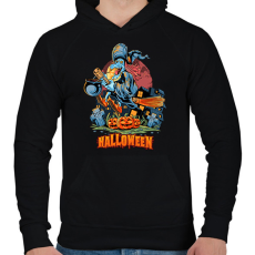 PRINTFASHION Halloween - Férfi kapucnis pulóver - Fekete