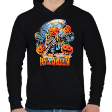 PRINTFASHION Halloween - Férfi kapucnis pulóver - Fekete férfi pulóver, kardigán