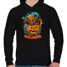 PRINTFASHION halloween - Férfi kapucnis pulóver - Fekete