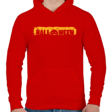 PRINTFASHION Halloween - Férfi kapucnis pulóver - Piros férfi pulóver, kardigán