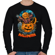 PRINTFASHION halloween - Férfi pulóver - Fekete