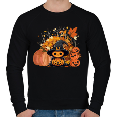 PRINTFASHION Halloween - Férfi pulóver - Fekete