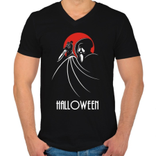 PRINTFASHION Halloween - Férfi V-nyakú póló - Fekete férfi póló