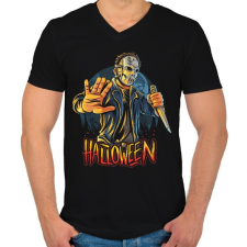 PRINTFASHION Halloween - Férfi V-nyakú póló - Fekete férfi póló