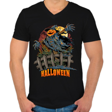 PRINTFASHION halloween - Férfi V-nyakú póló - Fekete férfi póló