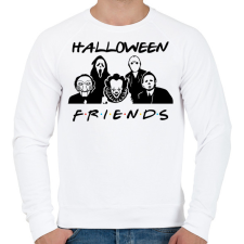 PRINTFASHION Halloween friends - Férfi pulóver - Fehér férfi pulóver, kardigán
