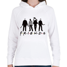 PRINTFASHION Halloween friends - Női kapucnis pulóver - Fehér női pulóver, kardigán