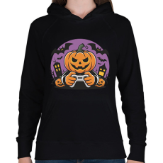 PRINTFASHION Halloween gamer - Női kapucnis pulóver - Fekete