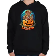 PRINTFASHION halloween - Gyerek kapucnis pulóver - Fekete gyerek pulóver, kardigán