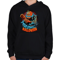 PRINTFASHION halloween - Gyerek kapucnis pulóver - Fekete