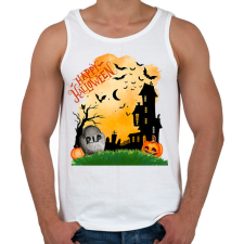 PRINTFASHION Halloween-i borzongás - Férfi atléta - Fehér atléta, trikó