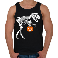 PRINTFASHION Halloween-i T-rex - Férfi atléta - Fekete