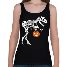 PRINTFASHION Halloween-i T-rex - Női atléta - Fekete