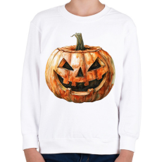 PRINTFASHION Halloween-i töklámpás - Gyerek pulóver - Fehér