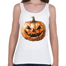 PRINTFASHION Halloween-i töklámpás - Női atléta - Fehér