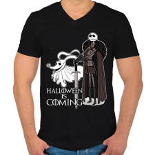 PRINTFASHION Halloween is coming - Férfi V-nyakú póló - Fekete férfi póló