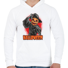 PRINTFASHION Halloween killer - Férfi kapucnis pulóver - Fehér