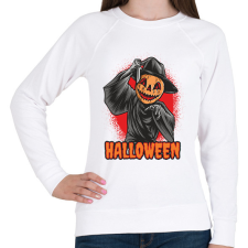 PRINTFASHION Halloween killer - Női pulóver - Fehér női pulóver, kardigán